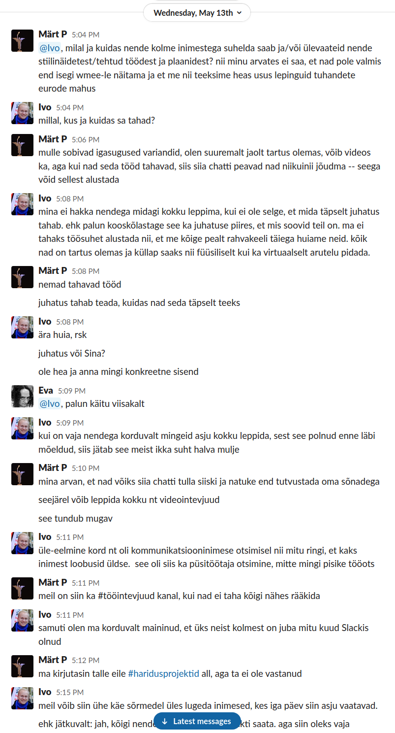 Ivo sõim juhatuse liikme aadressil mais 2020