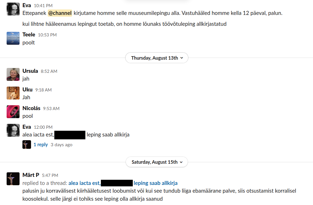 Alea iacta est, leping saab allkirja